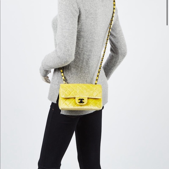 SOLD***Chanel Classic Mini Rectangular Velvet Bag - Picture 13 of 13